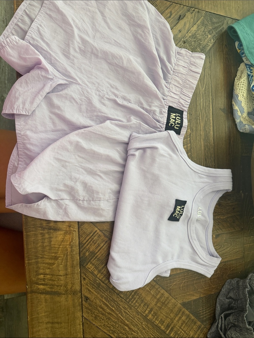 Girls' Lavender Tank & Shorts Set